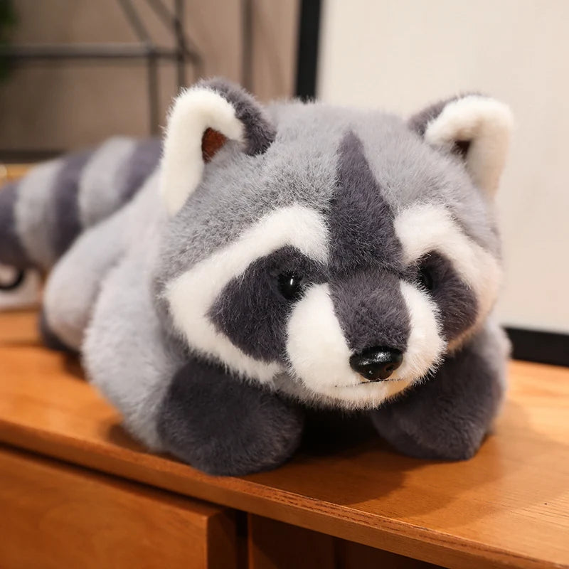 40/55cm Kawaii Raccoon Plush Toy Lovely Raccoon Cute Soft Stuffed Animals Doll Pillow For  Birthday Gift