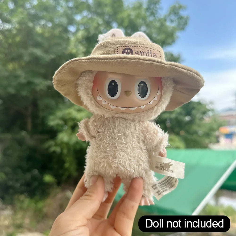 17cm Mini Plush Doll'S Clothes Outfit Accessories For Korea Kpop Exo Labubu Idol Cowboy love hat sweater suit Clothing Gift