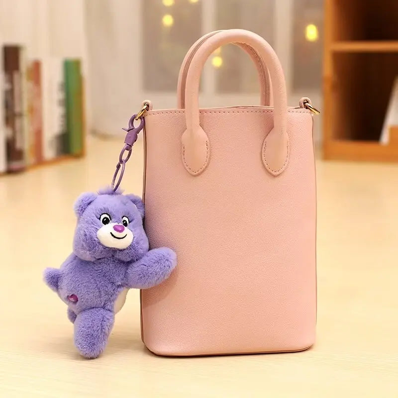 Care Bears Plush Lovely Rainbow Bear Stuffed Pendant Teddy Bear Peluche Keychain Kawaii Backpack Decor Kids Birthday Xmas Gifts