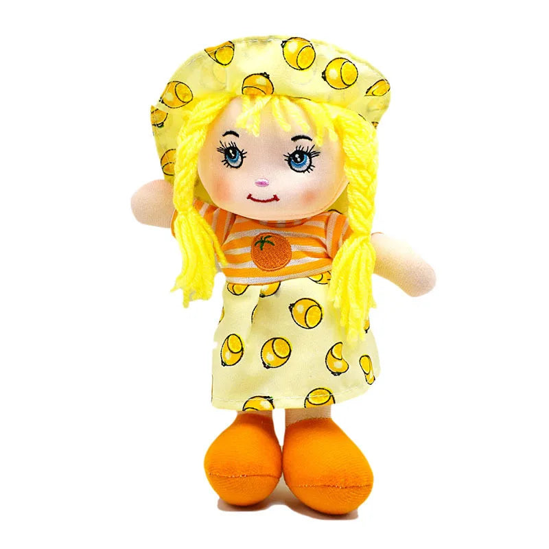 Cartoon Kawaii Fruit Skirt Hat Rag Dolls Soft Cute Cloth Stuffed Toys for Baby Pretend Play Girls Birthday Christmas Gifts