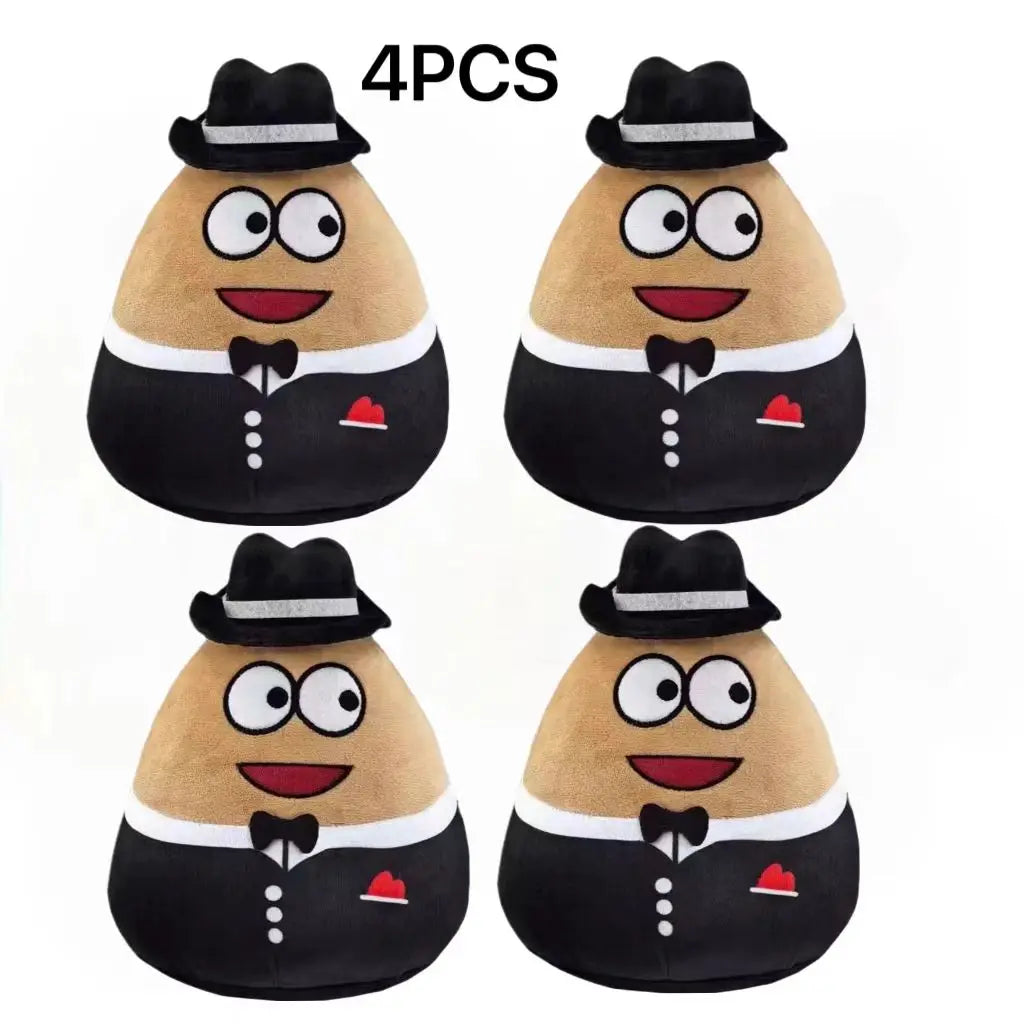 New hot My Pet Alien Pou Plush Cute Peripheral Triangle Square Brown Smiley Face Cute Doll For Children Birthday Gifts Christmas