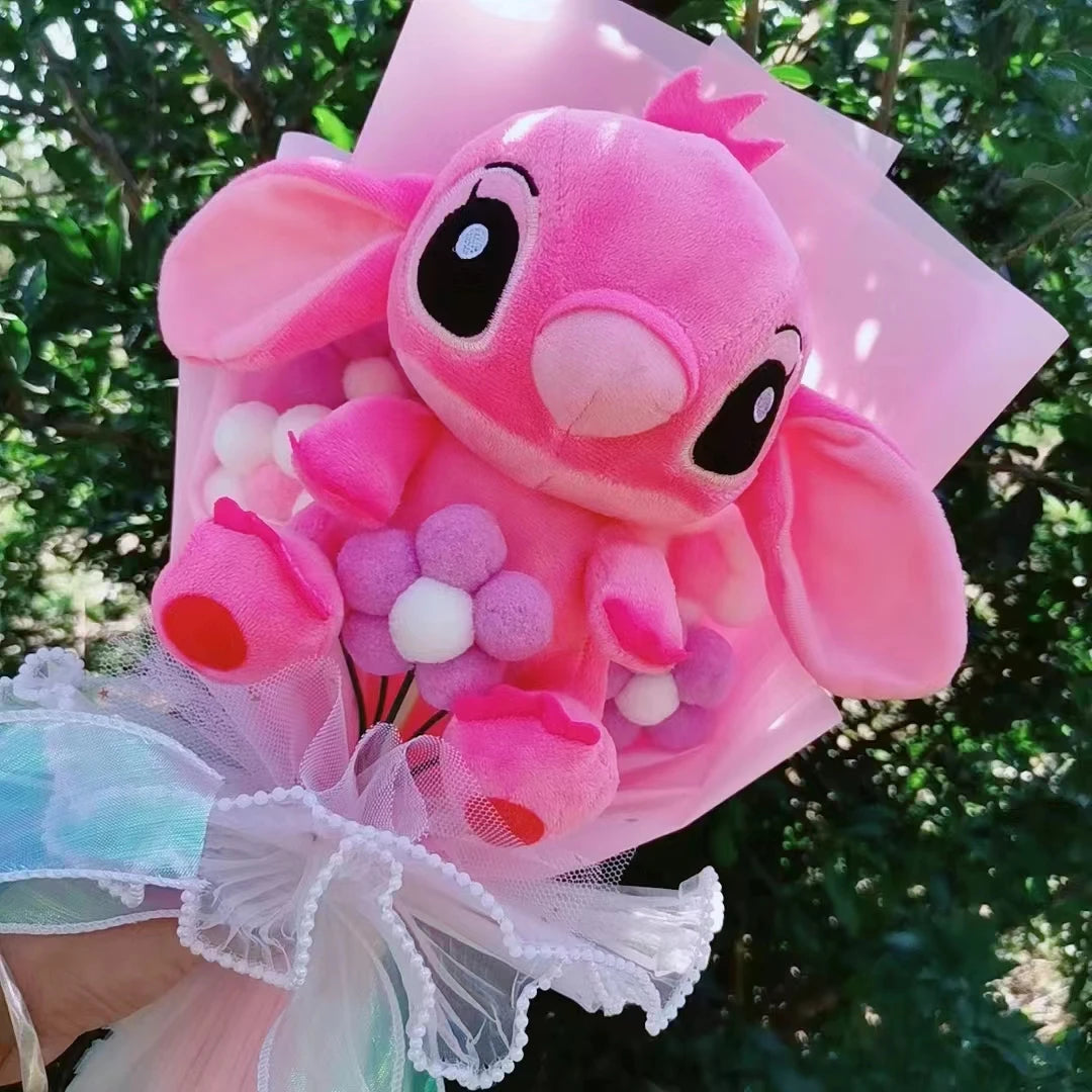 Anime Lilo and Stitch Bouquet Cartoon Stuffed Plush Doll Toy Animals Valentine's Day Christmas Birthday Wedding Party Gifts