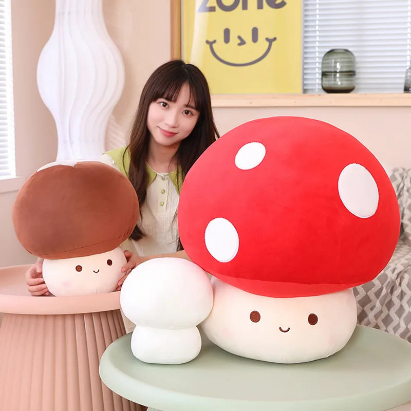 23CM Kawaii Mushroom Plush Dolls Simulation Plant Pillow Lovely Toys for Home Decor Sleeping Cushion Stuffed Soft Dolls