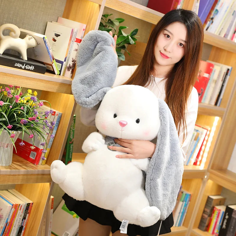 Cuddly Fat Long Ears Rabbit Dolls Baby Kids Daughter Appease Sleep Toys Room Sofa Bed Cushion Plush Colorful Bunny Peluche