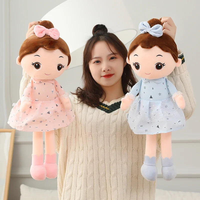 45CM Cute Angel Girl Plush Toy Lovely Stuffed Anime Figure Doll Wear Beautiful Dress Soft Toys For Girls Nice Gifts