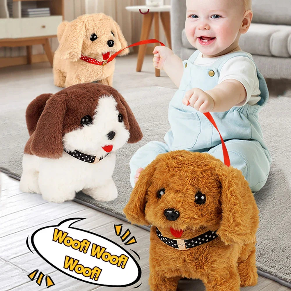 Baby Toy Dog That Walks Barks Tail Wagging Plush Interactive Electronic Pets Puppy Montessori Toys for Girls Boys Christmas Gift