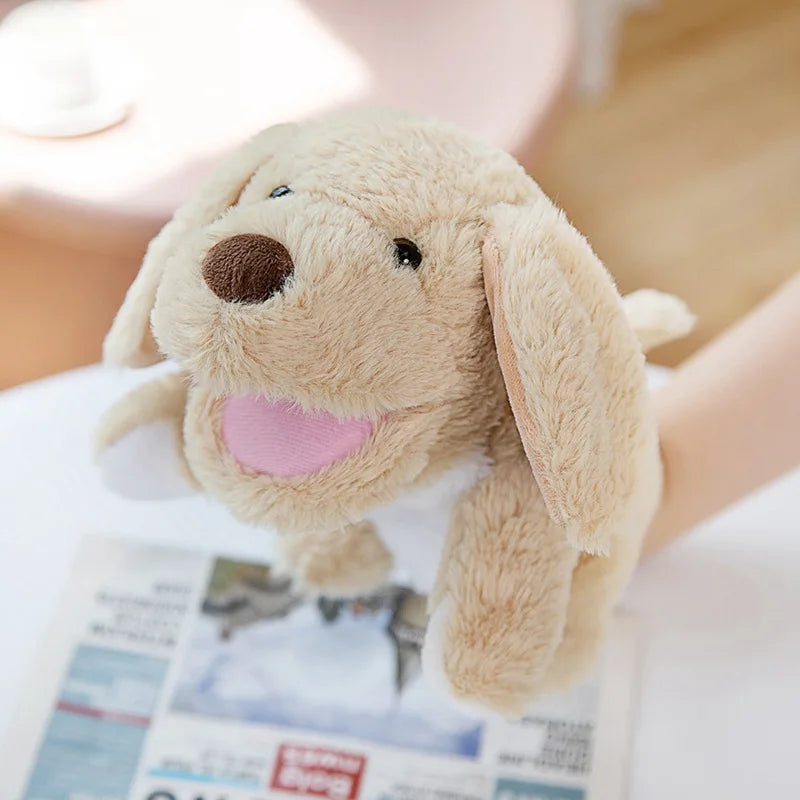 Stuffed Plush Animals Toys Hand Finger Story Puppet Kawaii Dolls Educational Baby Toys Duck Lamb Cow Dog Horse Children Gift