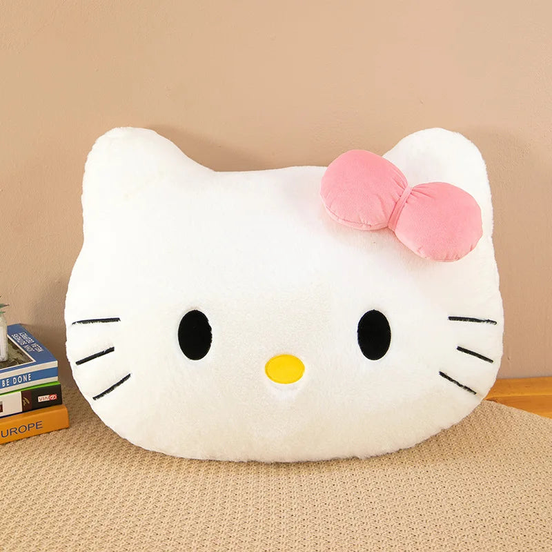 30/40cm Hello Kitty Pillow Cute Big Head Sofa Cushion Cat Head Plush Pillow High Beauty Cartoon Girl Pillow Gifts