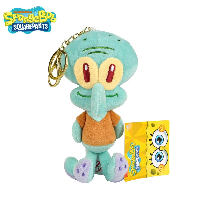 Genuine Spongebob Squarepants Patrick Star Squidward Eugene H. Krabs Gary Stuffed Plush Toy Pendant Keychain Kids Birthday Gift