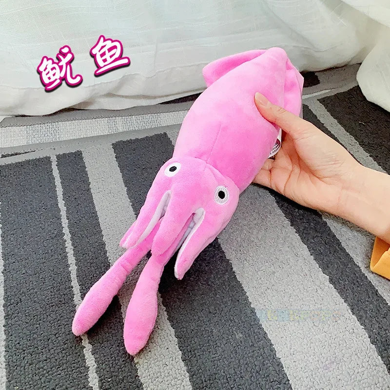 Lobster Squid Crab Starfish Scallop Carp Fish Aquarium Cartoon Sea Ocean Animal Marine Park Plush Toy Stuffed Doll Boy Girl Gift