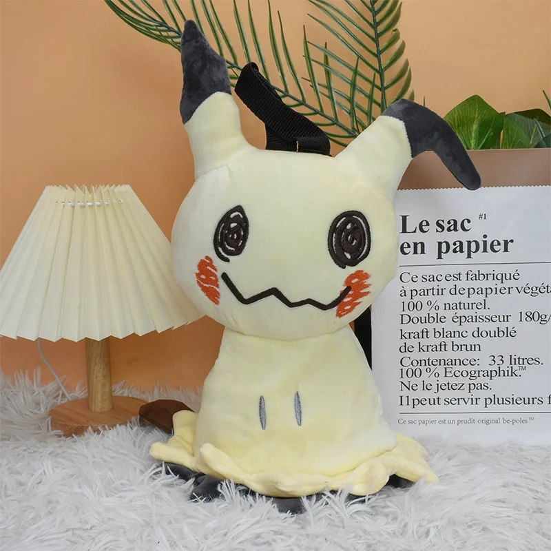 New Pokemon Pikachu Snorlax Eevee Mimikyu Mew Gengar Charizard Piplup Slowking Plush Backpack Toy for Boys Girls Doll Gift