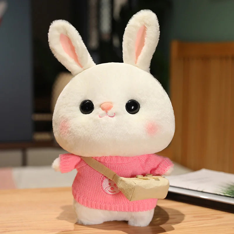 Soft Rabbit Lalafanfan Rabbit Cafe Girl Plush Toy Cute 30cm Kawaii Lalafanfan Doll Wearing Glasses Wearing Clothes Toys Gift