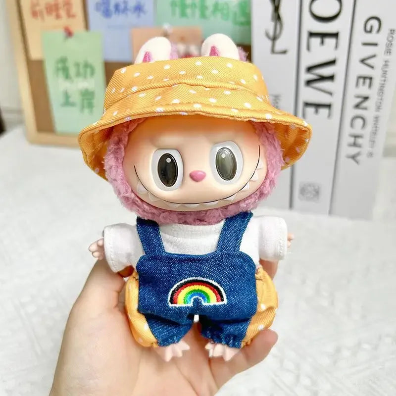 (Clothes only) 17cm for Labubu doll clothing winter decoration #466315