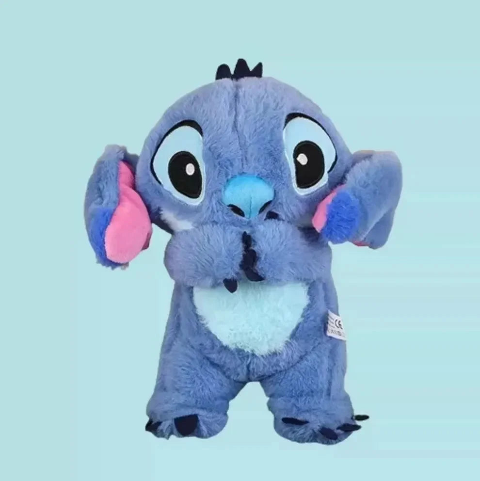 New Stitch Plush Doll Breath Girls Peluche Lilo&Stitch Kawaii Soothes Toy Anime Baby Music Light Sleep Toys Model Birthday Gifts