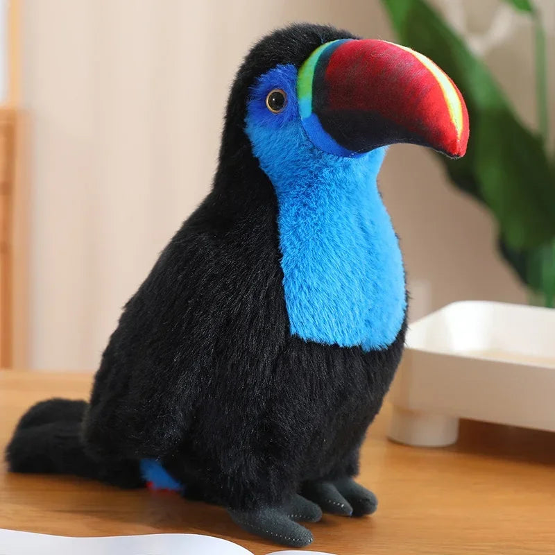 1Pc 20/30/40CM Simulation Toucan Plush Toys Lifelike Multicolored Bird Plush Dolls Stuffed Soft Pillow Room Desktop Decoration