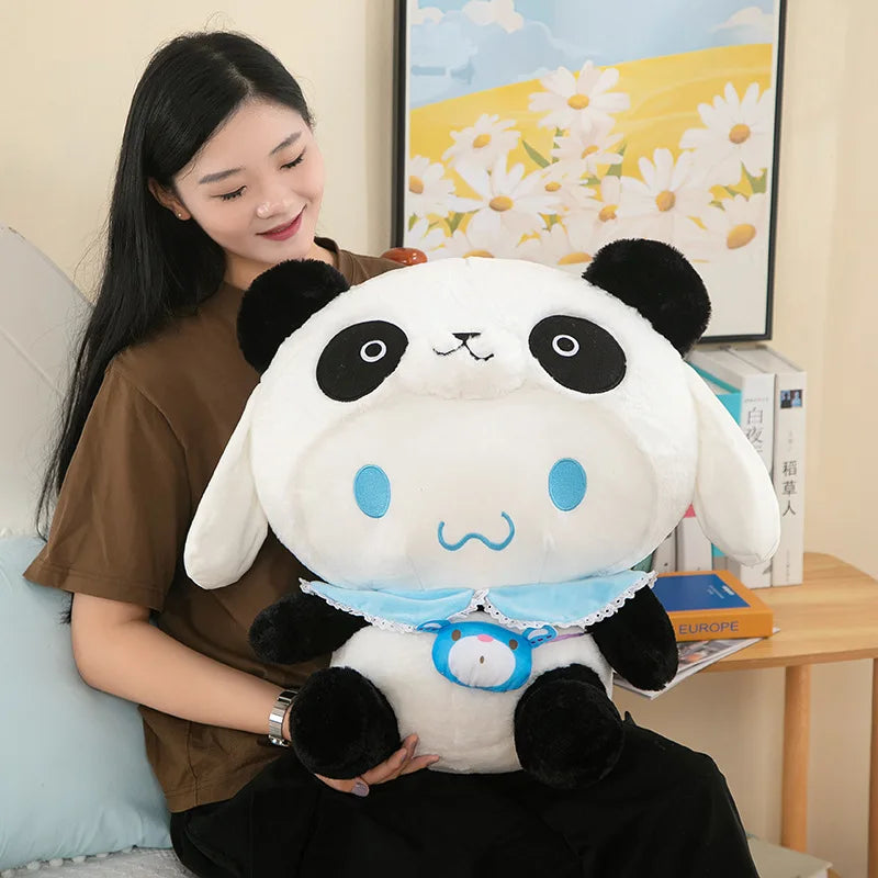 35cm Cute Panda Kuromi Doll Pillow Cute Melody Jade Gui Dog Large Dolls Cartoon Cinnamoroll Room Decoration Plush Toys