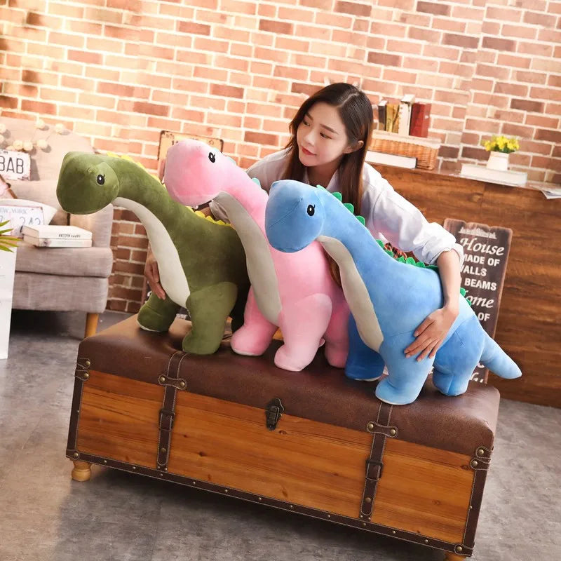 Cuddly Dinosaur Tanystropheus Stuffed Plush Toy 50/80cm Blue Green Pink Dino Doll Children Xmas Plushie Gift Birthday Brinqedos