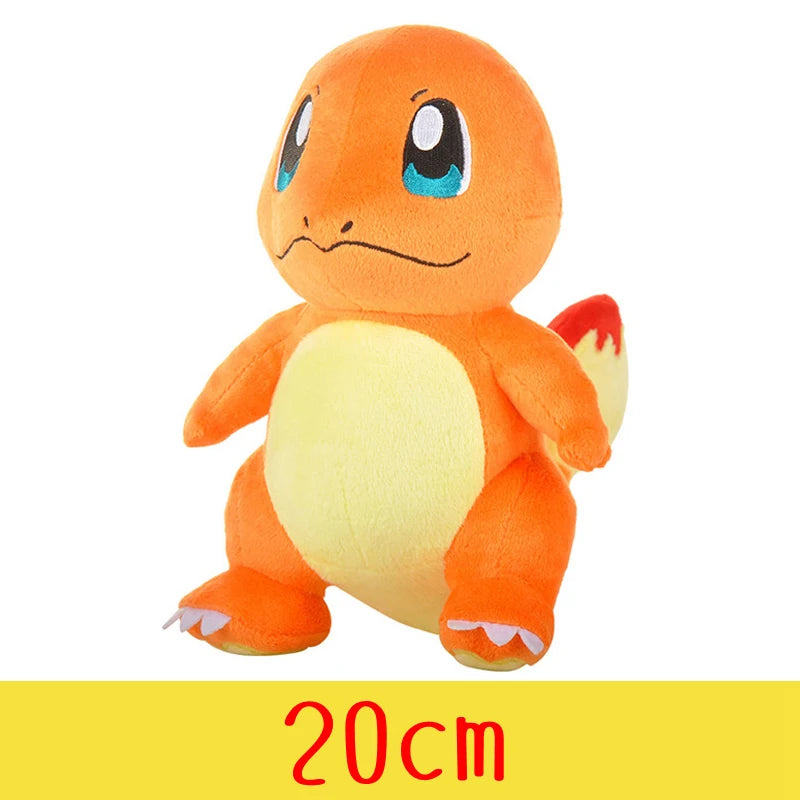 Pokemon Plush with Tag Charmander Squirtle Bulbasaur Eevee Pikachu Plush Doll Cartoon Anime Kids Birthday Gift