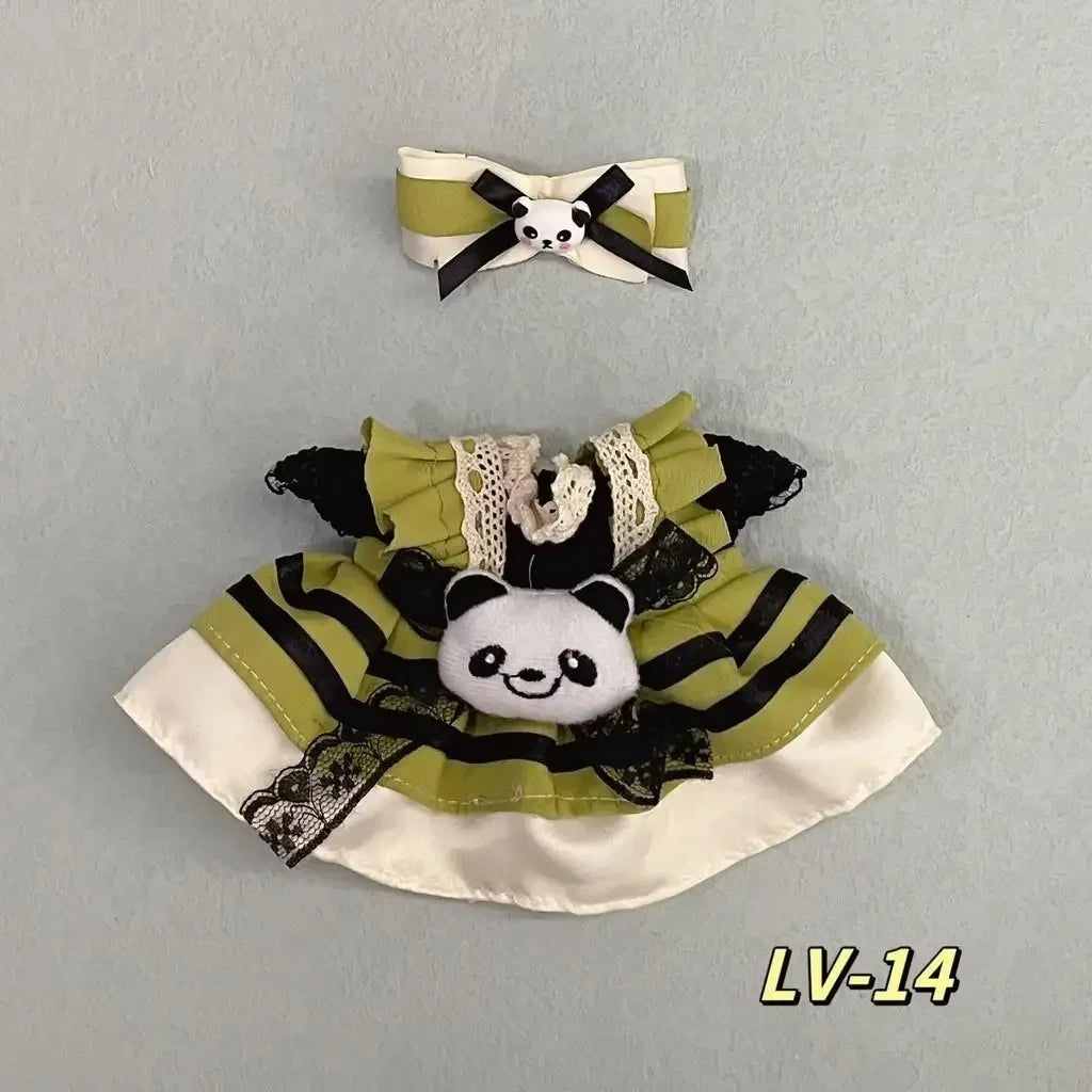 Doll dress up Lolita maid cute princess small skirt casual suit for Baby Three V3/ 20cm cotton doll clothes no doll