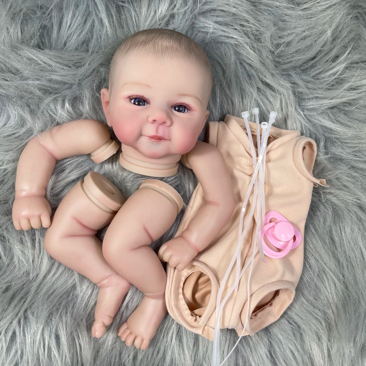 18-19 inches Already Painted Bebe Juliette Doll Kits Vinyl Reborn Doll Unassembled DIY Reborn Doll Kit Gift for Children