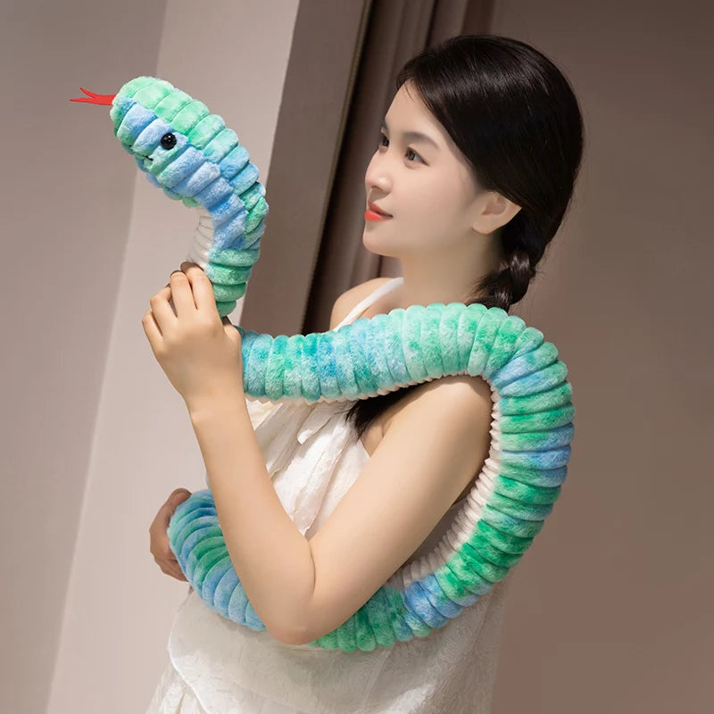 Big Size Snake Plush Anime Toys Cartoon Wild Animal Snake Stuffed Doll Kawaii Room Decor SnakeCushion Kids Xmas Gifts