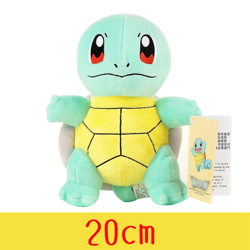 Pokemon Plush with Tag Charmander Squirtle Bulbasaur Eevee Pikachu Plush Doll Cartoon Anime Kids Birthday Gift