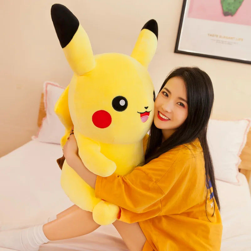 60cm Pikachu Plush Toys Big Size Pokemon Plushies Stuffed Animals Doll Cute Pikachu Pillows Dolls Children's Birthday Gifts