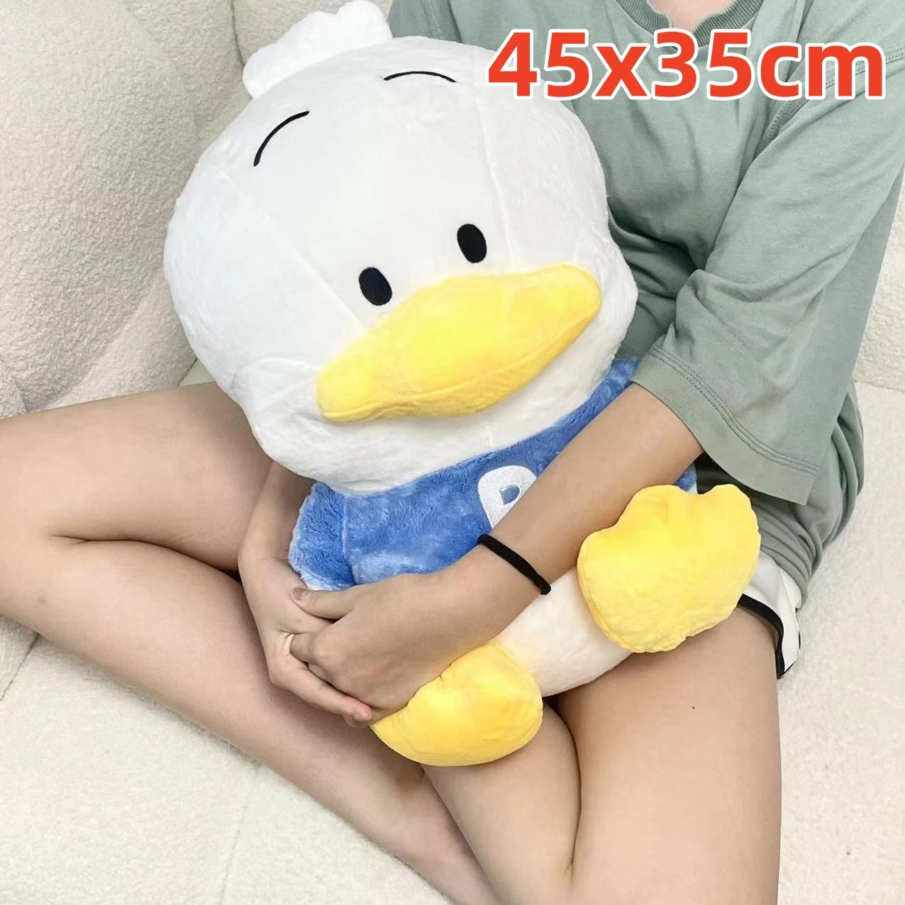 Saniro Cute Pekkle Duck Plush Toy Duck Plushies Kawaii Doll Pillow Blanket Soft Cuddly Stuffed Cartoon Xmas Gifts Girl