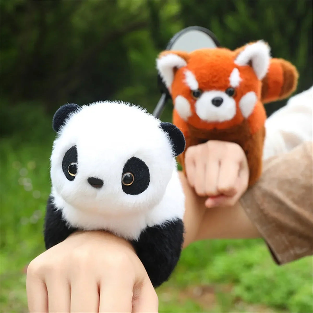 New Lovely Capybara Animal Slap Snap Wrap Wristband Bracelet Capybara Panda Fox Plush Hand Ring Wristband Toy Birthday Present