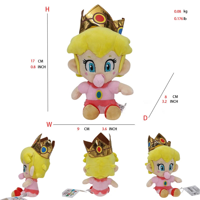 18 Styles Mario Plush Toys Peach Princess Daisy Rosalina Pauline Toadette Anime Figure Cartoon Stuffed Peluches Birthday Gift