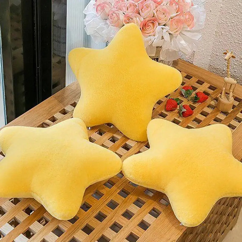 Yellow Star Throw Pillow Cuddly Stuffed Star Shape Sofa Cushion Cute Toy For Kids Stuffed Plush Toy For Bed Couch Sofa Chair