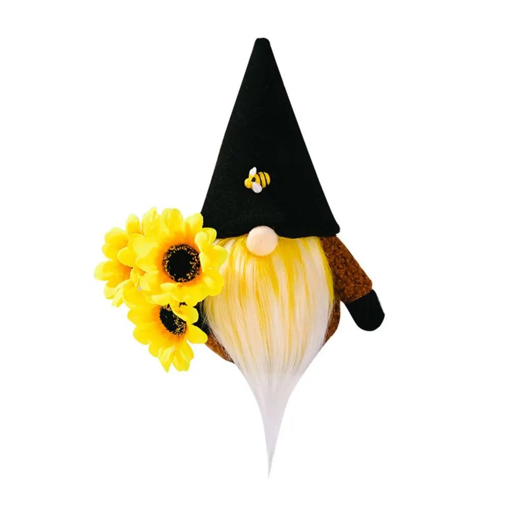 Sunflower Navia Bee Elf Gnome Bumblebee Striped Gnomes Scandinavian Home Dwarf Plush Beard Faceless Doll Window Desk Decor