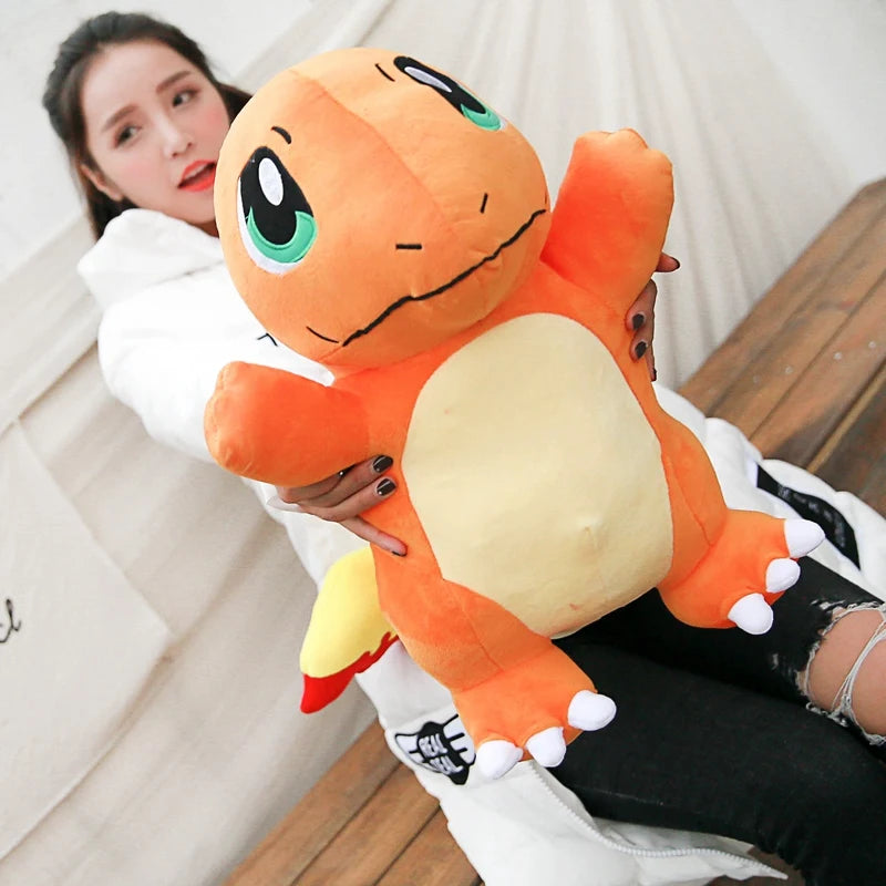 Big Size Charmander Plush Toy Lovely Stuffed Anime Cuddly Plushies Sofa Bed Home Decor Charmander Doll Pillow Xmas Gifts