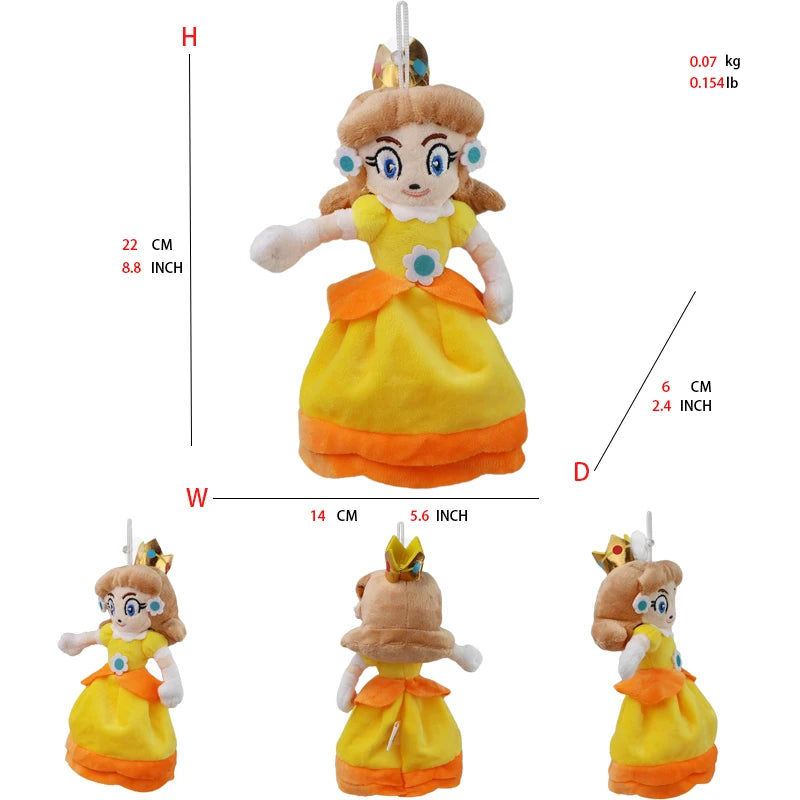 2024 New Princess Peach Daisy Toadette Rosalina Pauline Baby Princess Toys Mario Plush Stuffed Doll Birthday Christmas Gifts