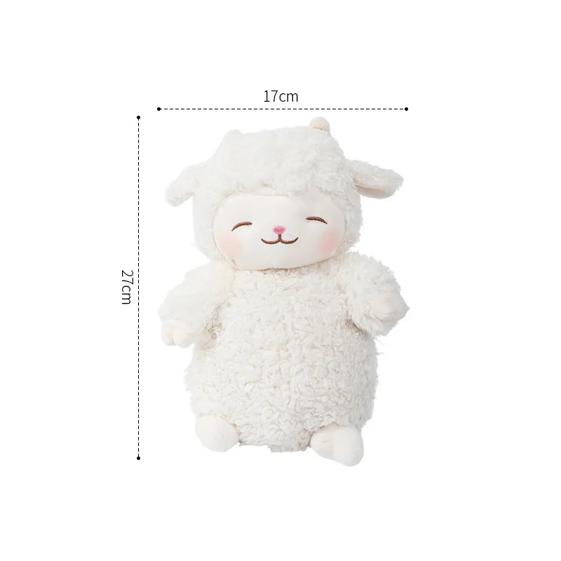 Children's sweet white sheep plush toys, soft plush toys, tulips, cute animal gifts, birthdays and Christmas