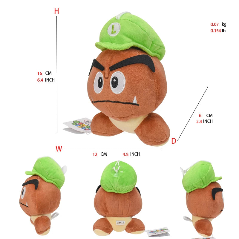 Mario Plush Toys Toad Yoshi Goomba Boo Shy Guy Ice Fire Flower Super Star Poison Piranha Cute Anime Stuffed Cartoon Peluche Doll