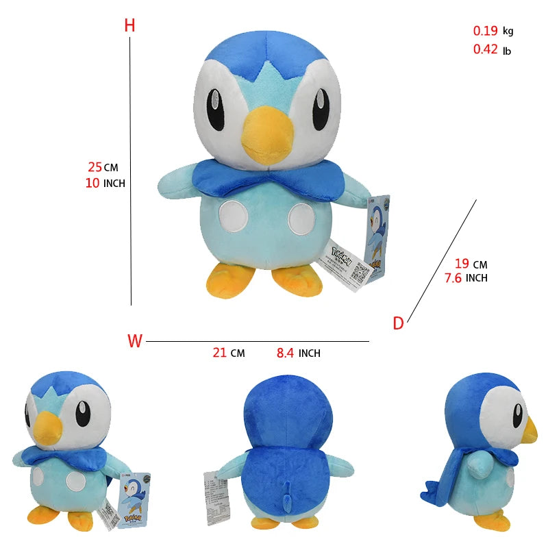 Piplup Peluche Pokemon Plush Toys Stuffed Dolls Cartoon Cute Dolls Kawaii Birthday Christmas Gift For Kids Friends Collection