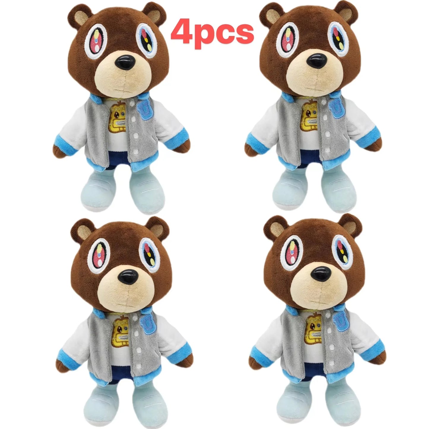 Kanye Teddy Bear Stuffed Plush Doll 26cm Cartoon Peripheral Soft High Quality Cute Bear Doll toy Throw Pillow Decoration Collect