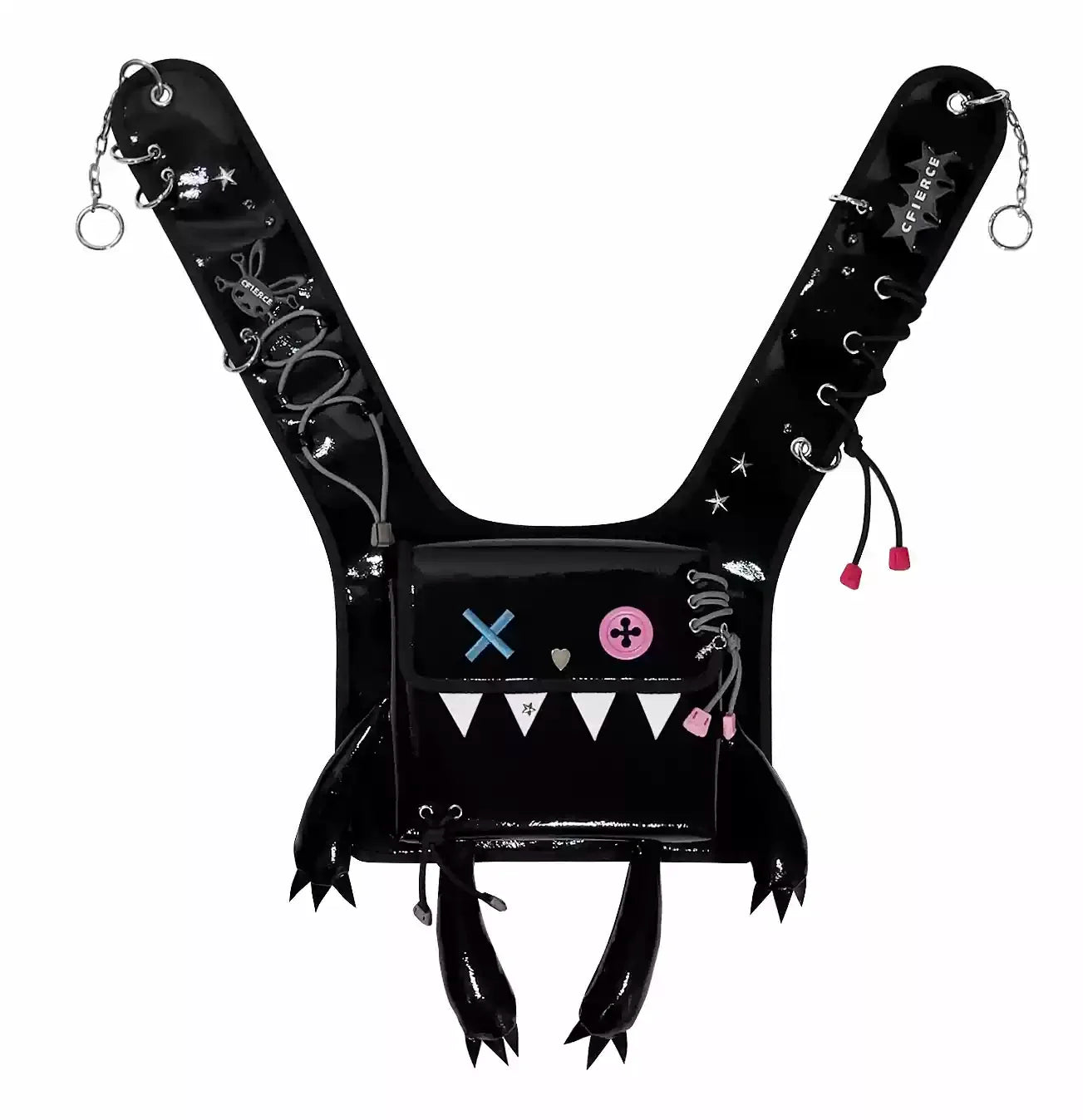 Funny Women Backpacks 2025 Furry Monsters Individuality Messenger Bag Sweet Cool Hot Girl Rabbit Monster Dual Use Crossbody Bags