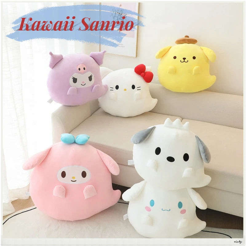 Sanrio Hello Kitty Plush Toys Sleeping Soft Pillow Comfortable Elastic Force Throw Pillow Decorative Pillow Dolls Gifts For Girl