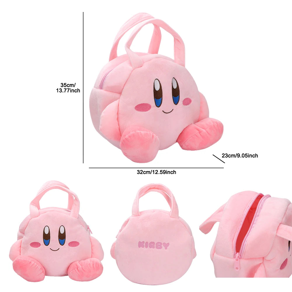 4 Styles Kirby Plush Backpack Cartoon Anime Game Stuffed Handbag for Girls Kids Birthday Christams Gift