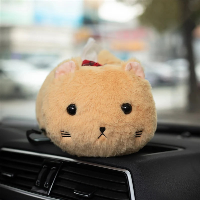 30CM Kawaii Cat Tissue Box Cut Stuffed Lifelike Cat Plush Toys Soft Animals Pillow For Friends Gifts Car Decor