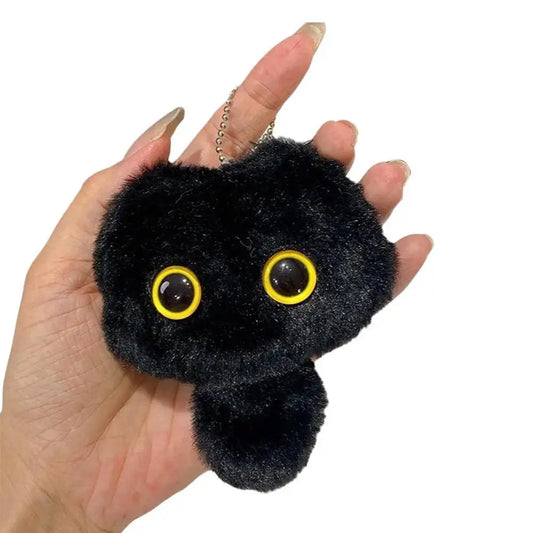 Cute Black Cat Plush Toy Doll Small Pendant Cuddly Ins Black Cat Plush Toy Backpack Bag Decor Doll For Boy Girl Birthday Gifts