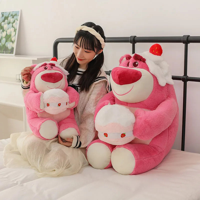 Cake Strawberry Bear Doll Cartoon Anime Disney Plush Toy Rag Doll Funny Scissor Machine Catching Machine Doll Event Gift Toy