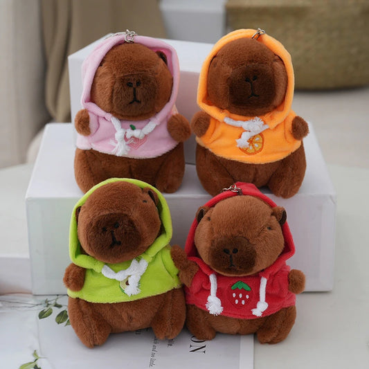 Cute Cartoon Capybara Pendant Plush Toy Doll Bag Hanging Ornaments Cute Kapila Keychain Doll Car Pendant Desktop Doll Ornaments