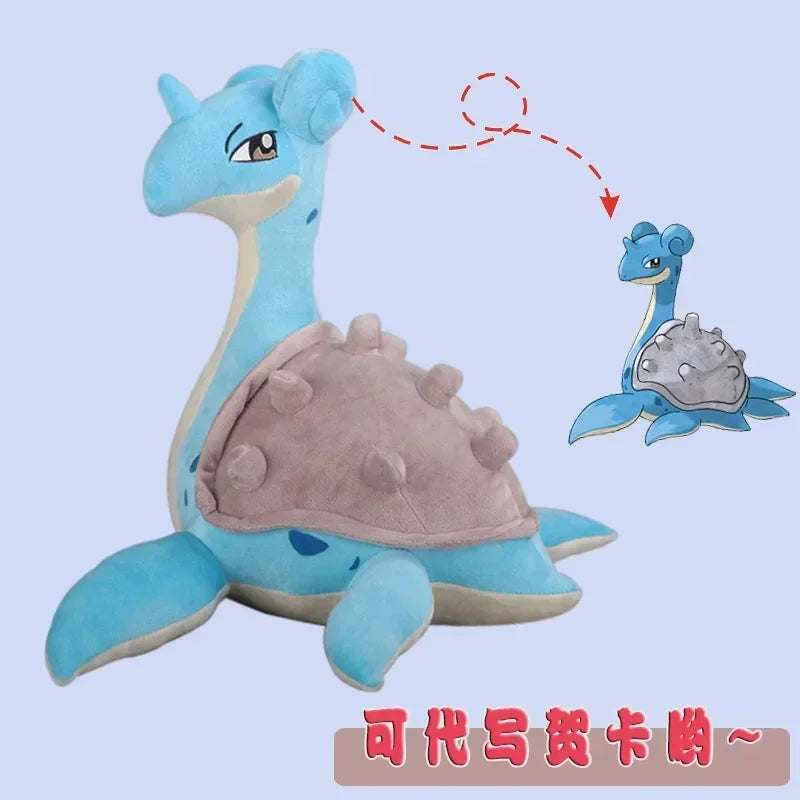 100cm Big Size Pokémon Peluche Anime Lapras Figure Plush Doll Chenglong Plushies Animation Stuffed Animal Pillow