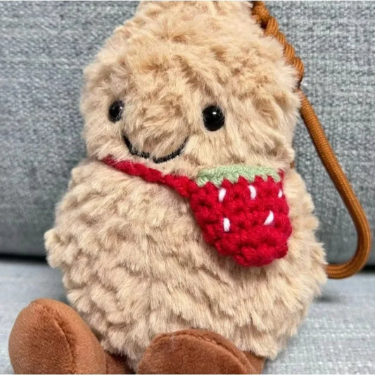 Jellycat Peanut Doll Toy Plush Cute Car Keychain Girly Heart Children's School Bag Pendant Anime Peripheral Couple's Day Gift