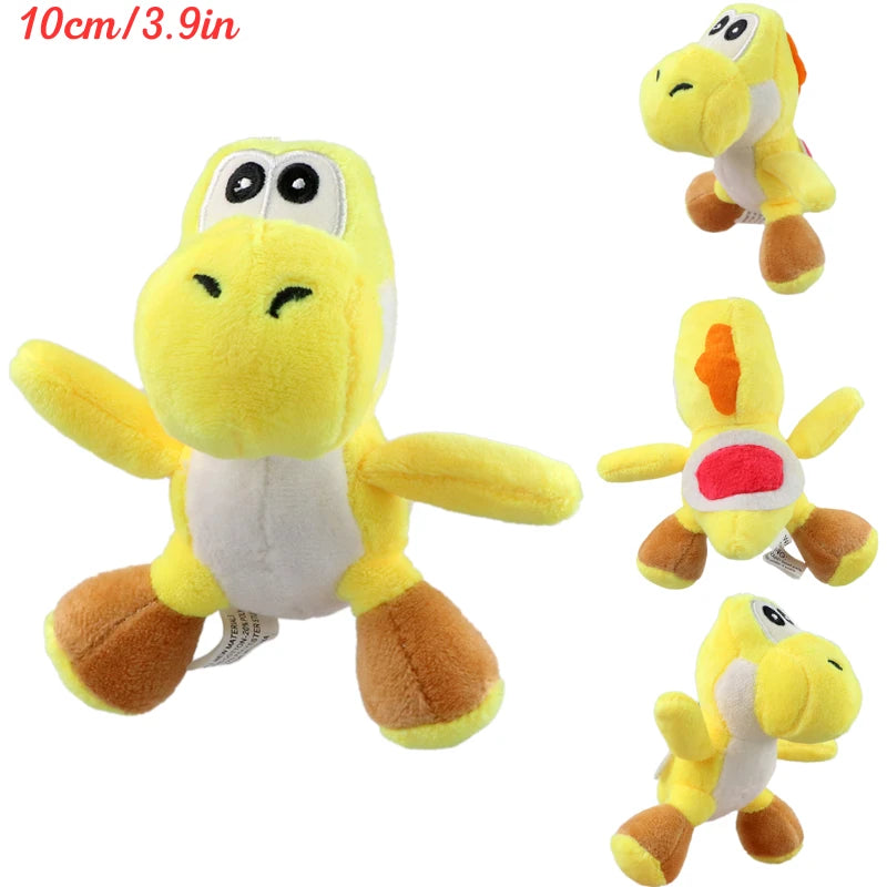 Kawaii Mario Bros Super Star Green Yoshi Mushroom Plush Keychain Cute Anime Triple Bananas Mario Luigi Hat Peluche Dolls Pendant