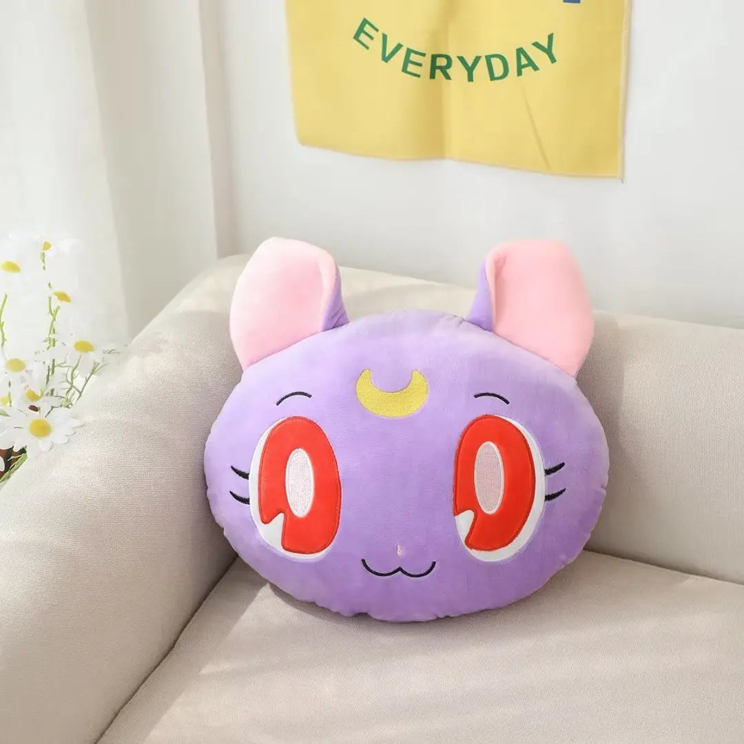 miniso Anime Sailor Moon Plush Pillow Kawaii Tsukino Usagi Plushies Room Decor Chiba Mamoru Stuffed Doll Girlish Kid Gift