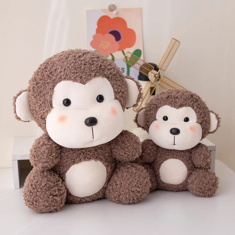 23/35cm Plush Animal Hippo Monkey Plush Toys Huggable Pillow BabyAppease Doll Birthday Gift Creative Cartoon Lifelike